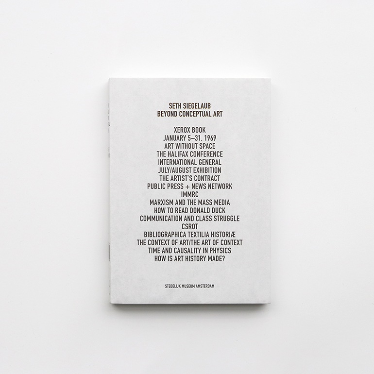 【再入荷未定】BEYOND CONCEPTUAL ART by Seth Siegelaub