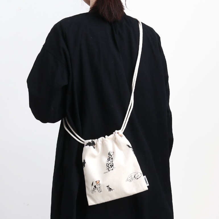 TEMBEA テンベア｜巾着 POCHETTE　DOG-1/BLACK