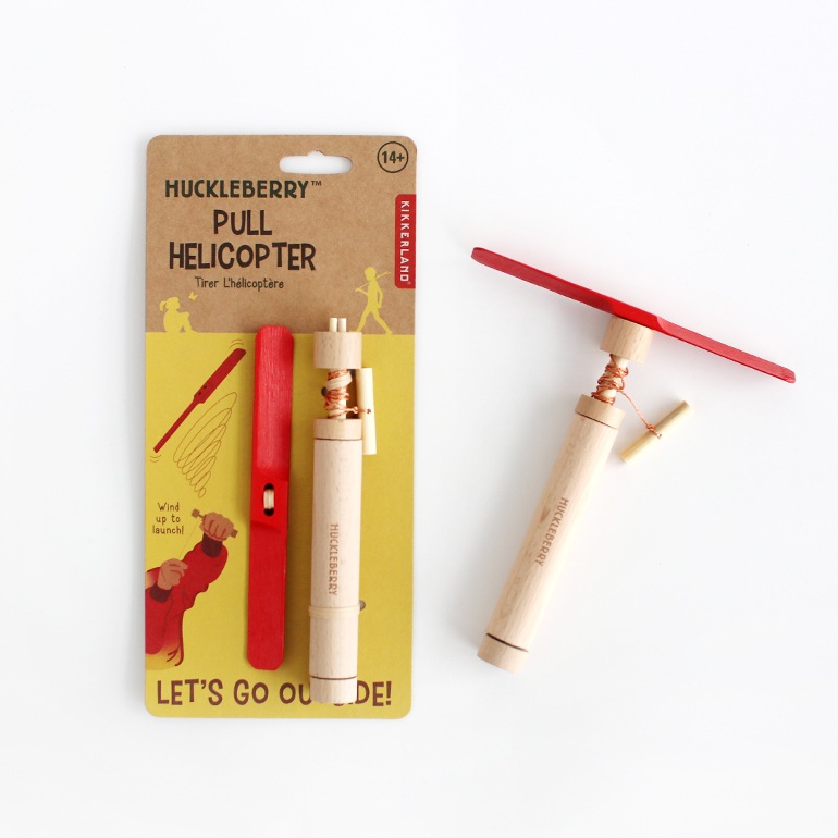【取扱い終了/セール】KIKKERLAND キッカーランド｜Huckleberry Pull Helicopter (竹とんぼ)