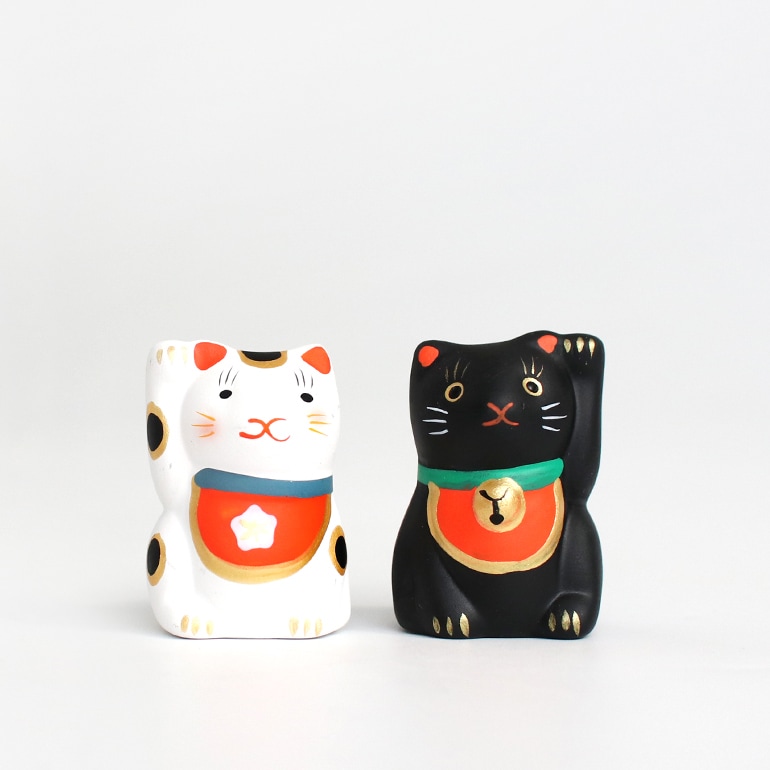 中川政七商店 なかがわまさしちしょうてん｜福招き猫みくじ　白猫/黒猫