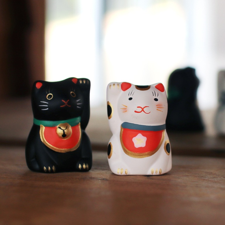 中川政七商店 なかがわまさしちしょうてん｜福招き猫みくじ　白猫/黒猫