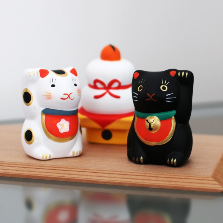 中川政七商店 なかがわまさしちしょうてん｜福招き猫みくじ 白猫/黒猫