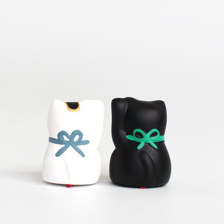 中川政七商店 なかがわまさしちしょうてん｜福招き猫みくじ　白猫/黒猫