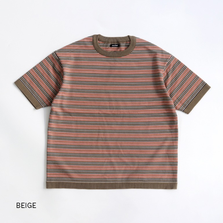maillot マイヨ｜“mature”multi border-Tee【全2色】