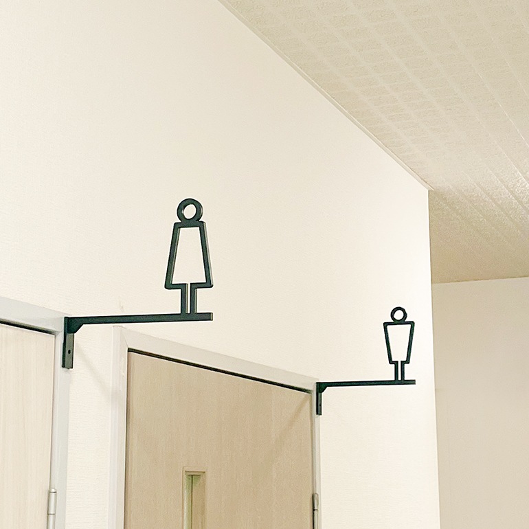 手づくり壁面サイン（ふろ・トイレ） 楽天市場】ハンドメイド MEN & WOMEN 2枚セットおしゃれな 木製