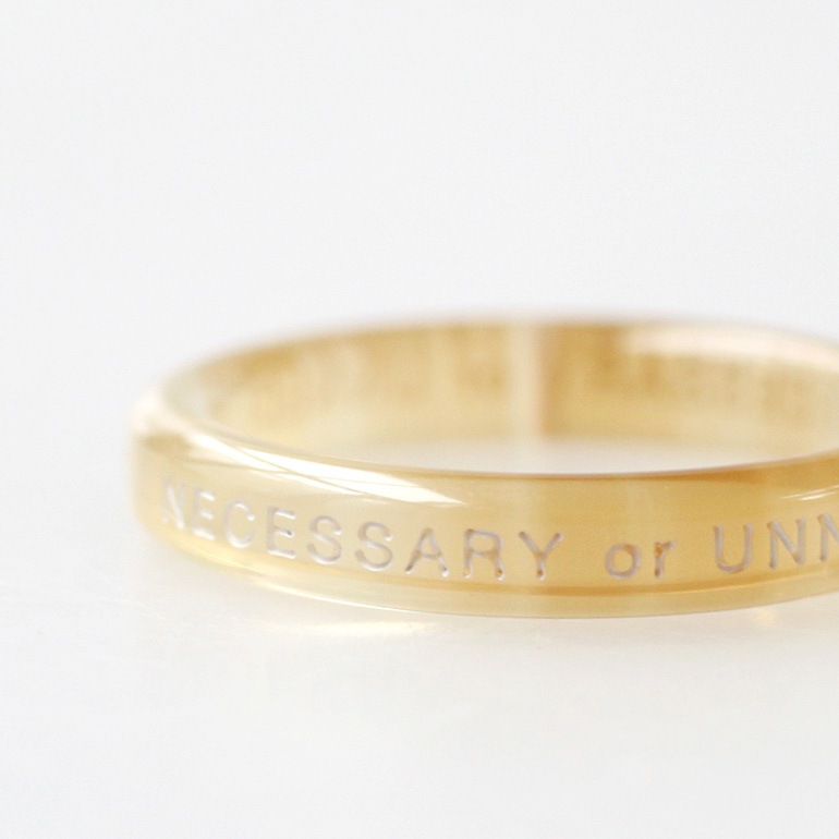 necessary or unnecessary ネセサリー オア アンネセサリー｜BUTTON RING 2　 アンバー