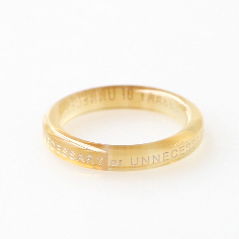 necessary or unnecessary ネセサリー オア アンネセサリー｜BUTTON RING 2　 アンバー