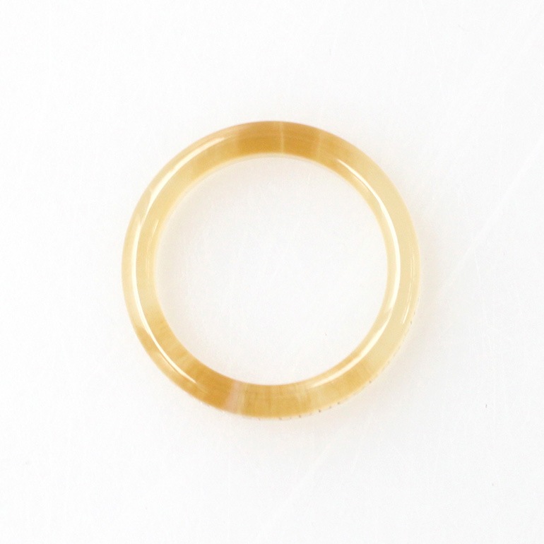 necessary or unnecessary ネセサリー オア アンネセサリー｜BUTTON RING 2　 アンバー