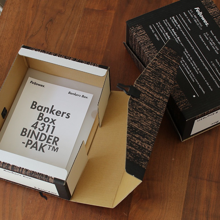 Fellowes フェローズ｜BANKERS BOX 4311バインダーパック 3個1パック（ウッドグレイン）