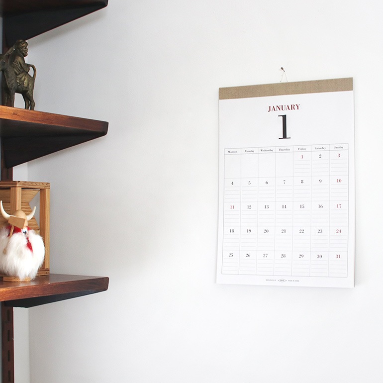 MUCU ムク｜Wall Calendar DAYS 2027 Natural