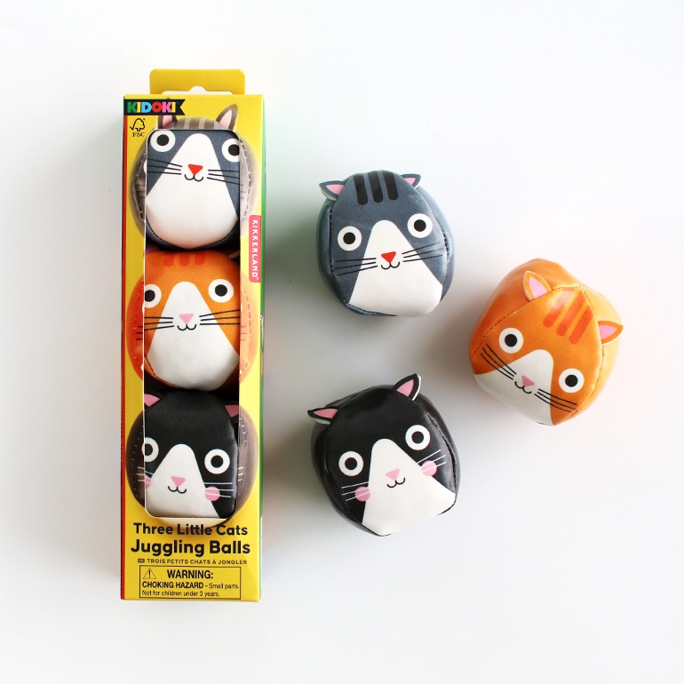 【取扱い終了/セール】KIKKERLAND キッカーランド｜KIDOKI Three Cats Juggling Balls (お手玉)