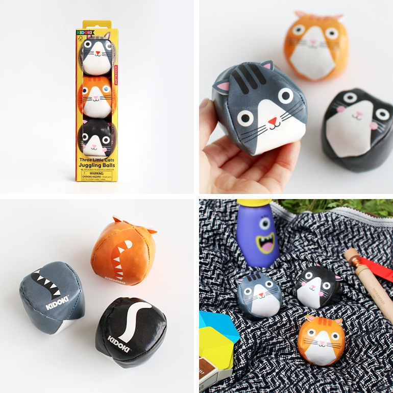 【取扱い終了/セール】KIKKERLAND キッカーランド｜KIDOKI Three Cats Juggling Balls (お手玉)
