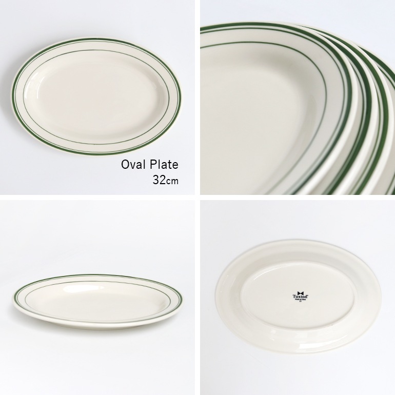 Tuxton タクストン｜Green Bay Oval Plate 32cm