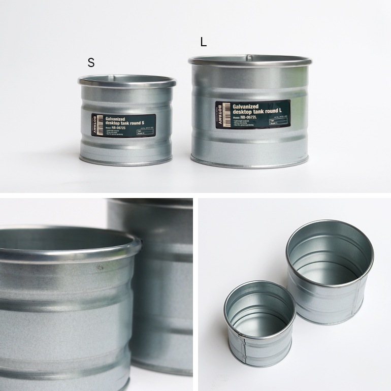 GALVANIZED DESKTOP TANK ROUND L