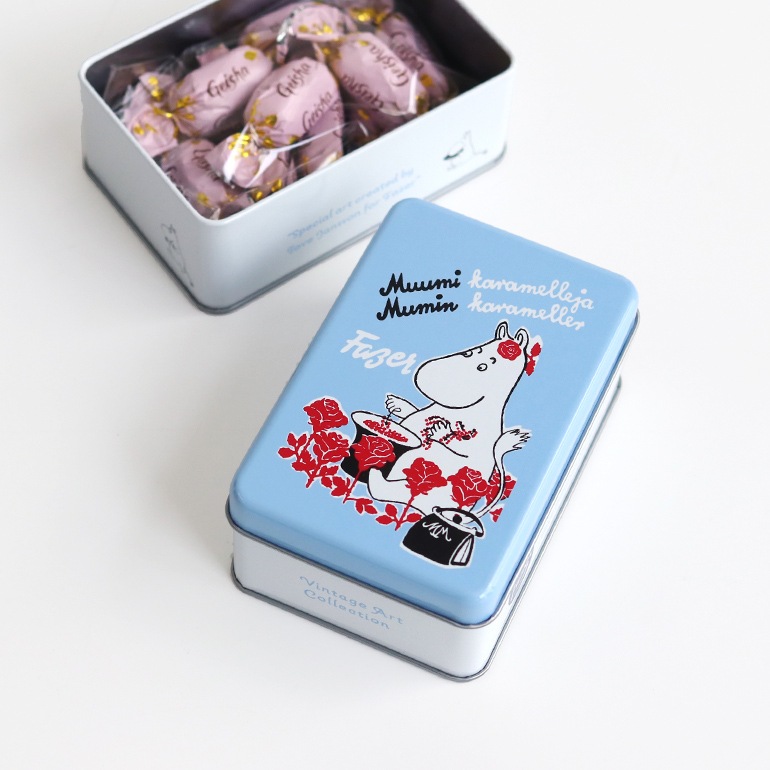 Fazer ファッツェル｜ムーミンママ缶　ゲイシャミルクチョコレート