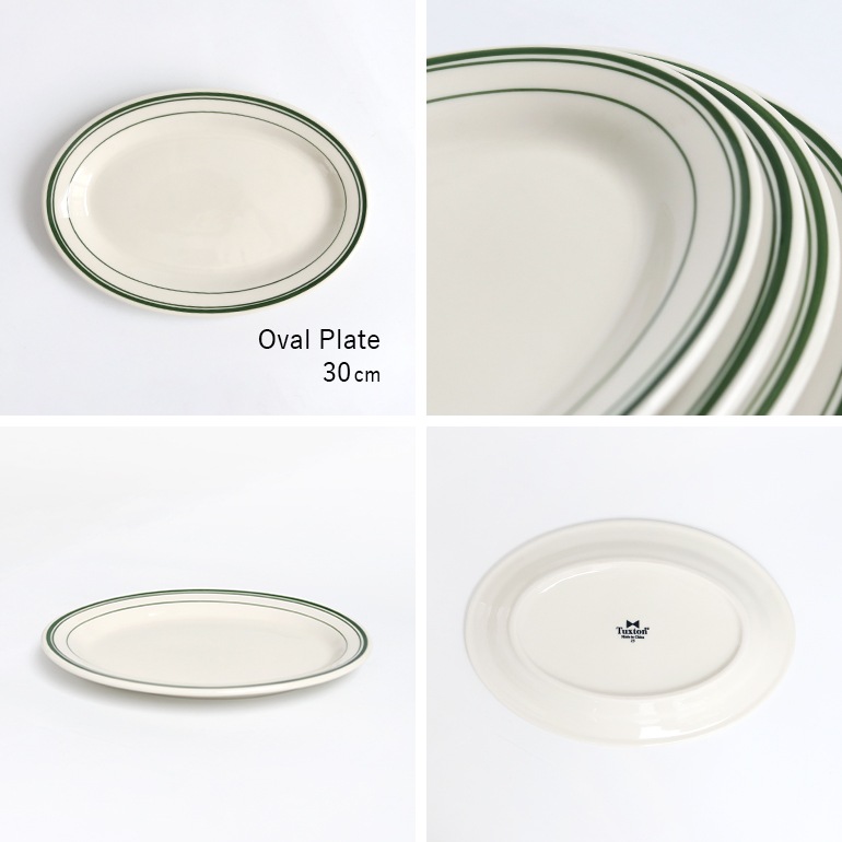 Tuxton タクストン｜Green Bay Oval Plate 30cm