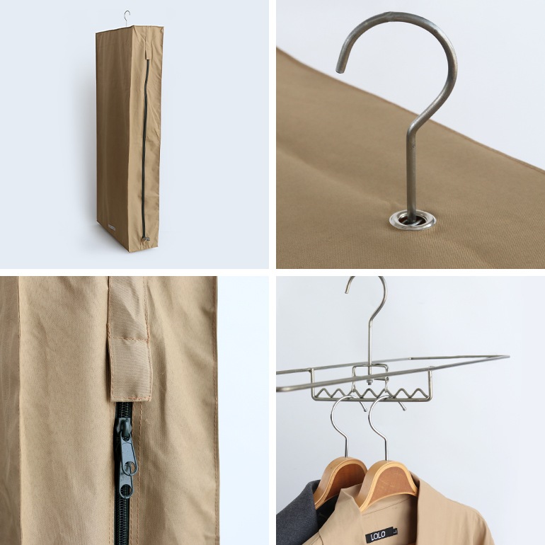 PUEBCO プエブコ｜RUBBERIZED FABRIC HANGING ORGANIZER W/WIRE FRAME / COAT & JACKET