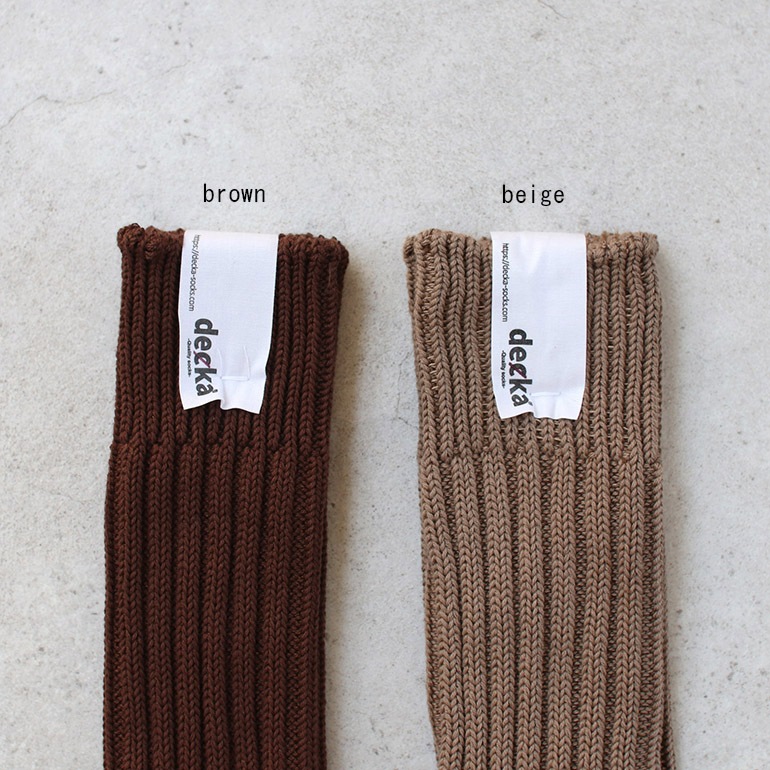 decka quality socks デカクォリティソックス｜CASED HEAVY WEIGHT PLAIN SOCKS ベージュ