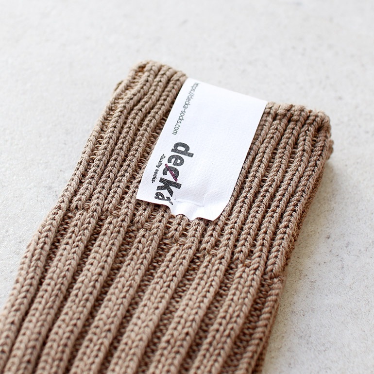 decka quality socks デカクォリティソックス｜CASED HEAVY WEIGHT PLAIN SOCKS ベージュ