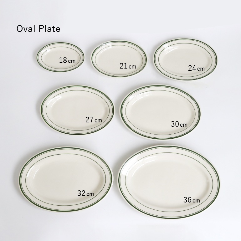 Tuxton タクストン｜Green Bay Oval Plate 24cm