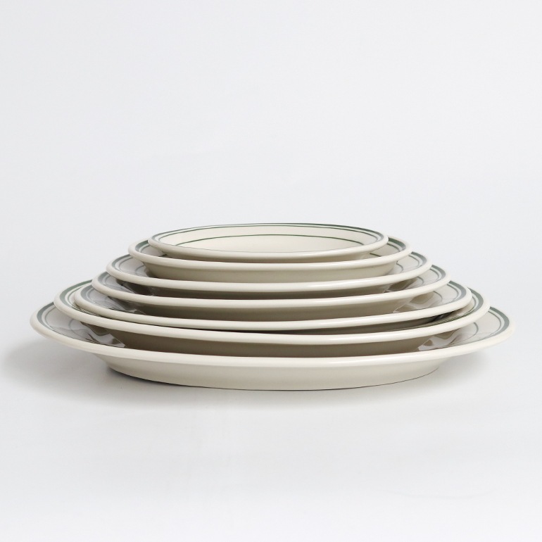Tuxton タクストン｜Green Bay Oval Plate 24cm