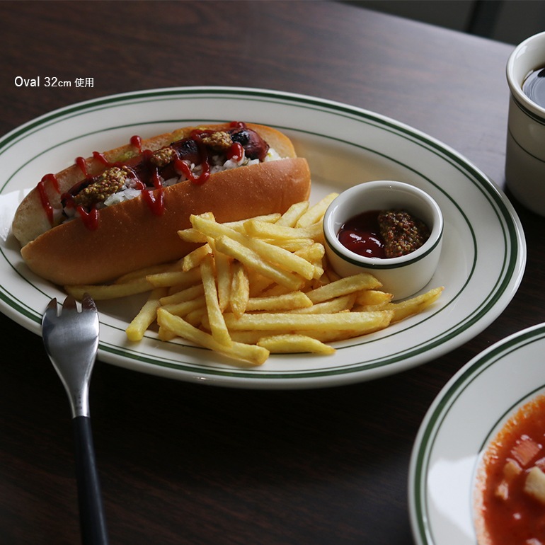 Tuxton タクストン｜Green Bay Oval Plate 24cm