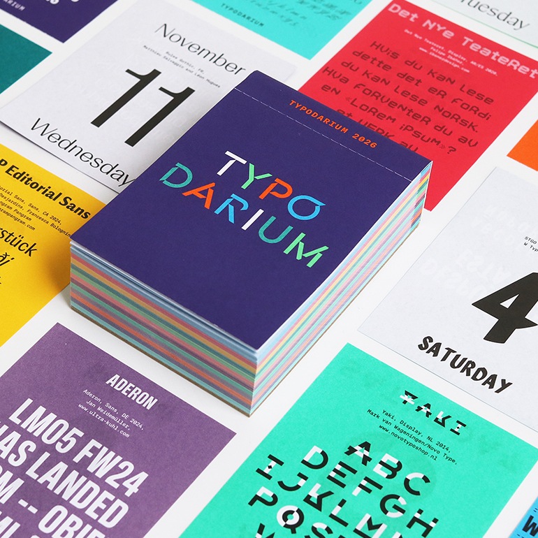 Typodarium 2026 タイポダリウム 日めくりカレンダー