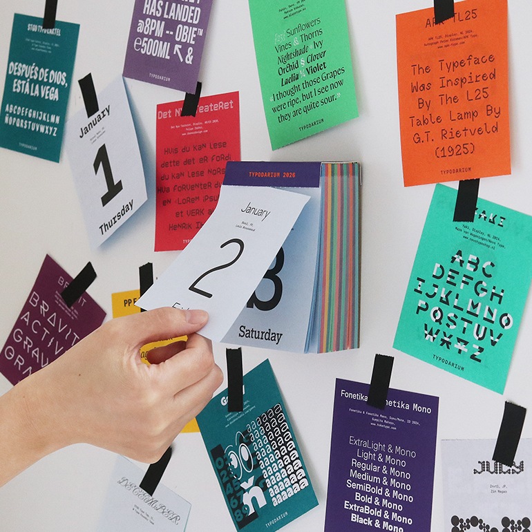 Typodarium 2026 タイポダリウム 日めくりカレンダー
