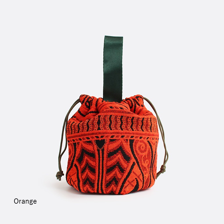 PUEBCO プエブコ｜JACQUARD FABRIC DRAWSTRING BAG ジャカードファブリックドローストリングバッグ