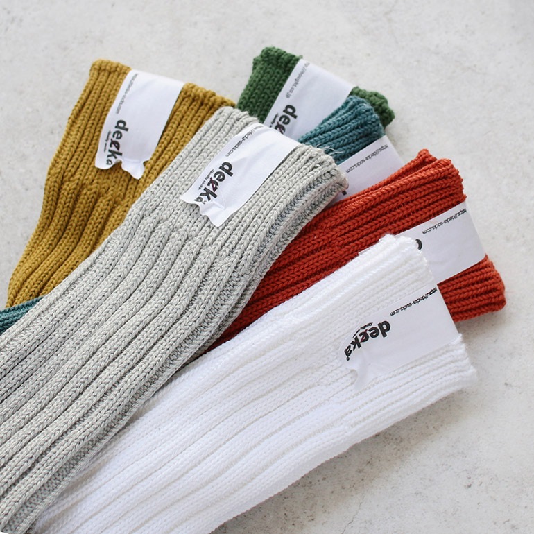 decka quality socks デカクォリティソックス｜CASED HEAVY WEIGHT PLAIN SOCKS ブルー