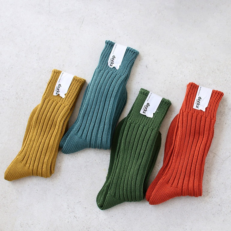 decka quality socks デカクォリティソックス｜CASED HEAVY WEIGHT PLAIN SOCKS ブルー