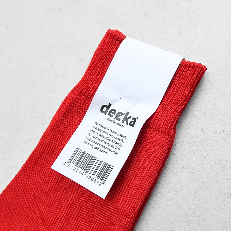 decka quality socks デカクォリティソックス｜Mercerized Socks GIZA Cotton レッド