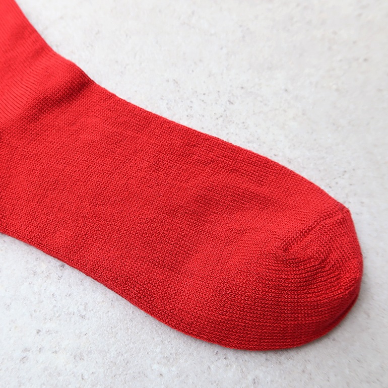 decka quality socks デカクォリティソックス｜Mercerized Socks GIZA Cotton レッド