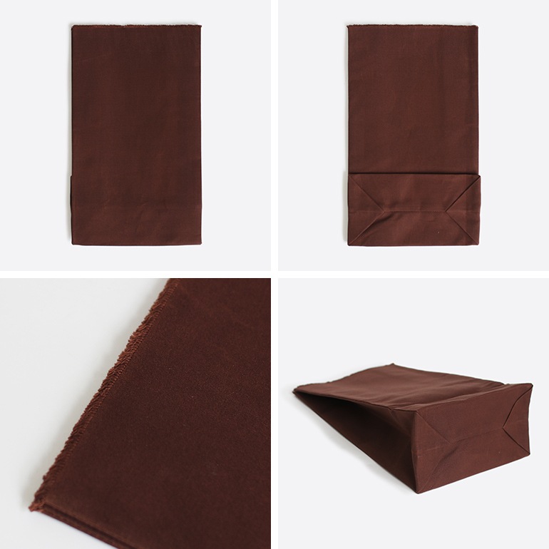 BROWN CANVAS BAG(L) ダークブラウン