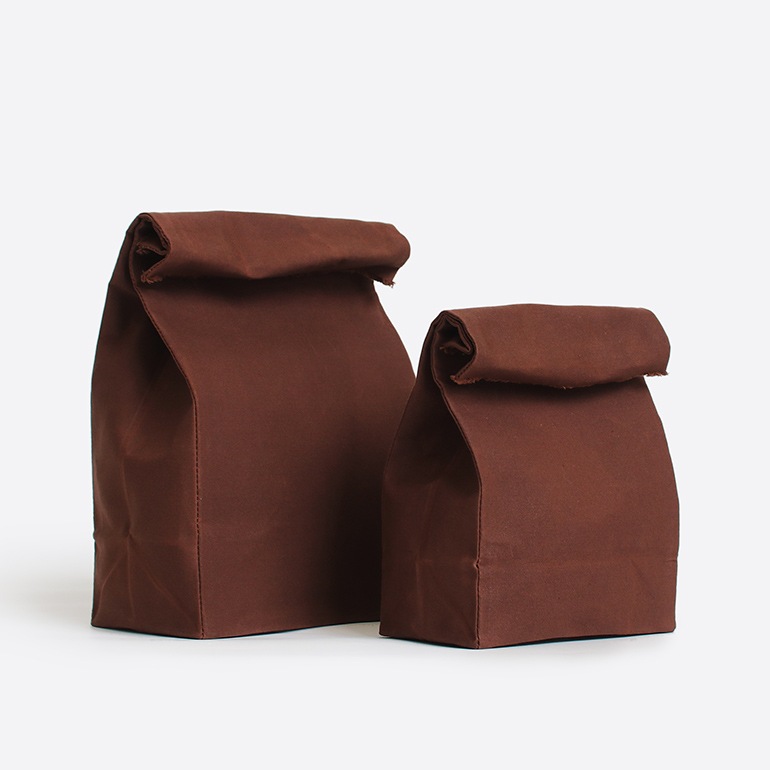 BROWN CANVAS BAG(L) ダークブラウン