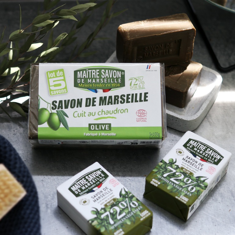 3182611235112 【20個入】 サボン・ド・マルセイユ オリーブ 100g×5個パック【キャンセル不可】 3182611235112 【20個入】 サボン・ド・マルセイユ オリーブ 100g×5個