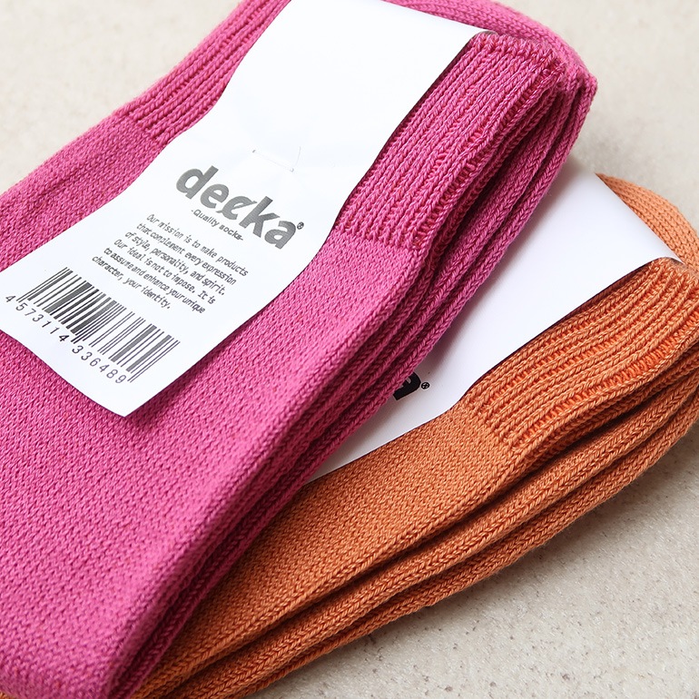 decka quality socks デカクォリティソックス｜Mercerized Socks GIZA Cotton テラコッタ