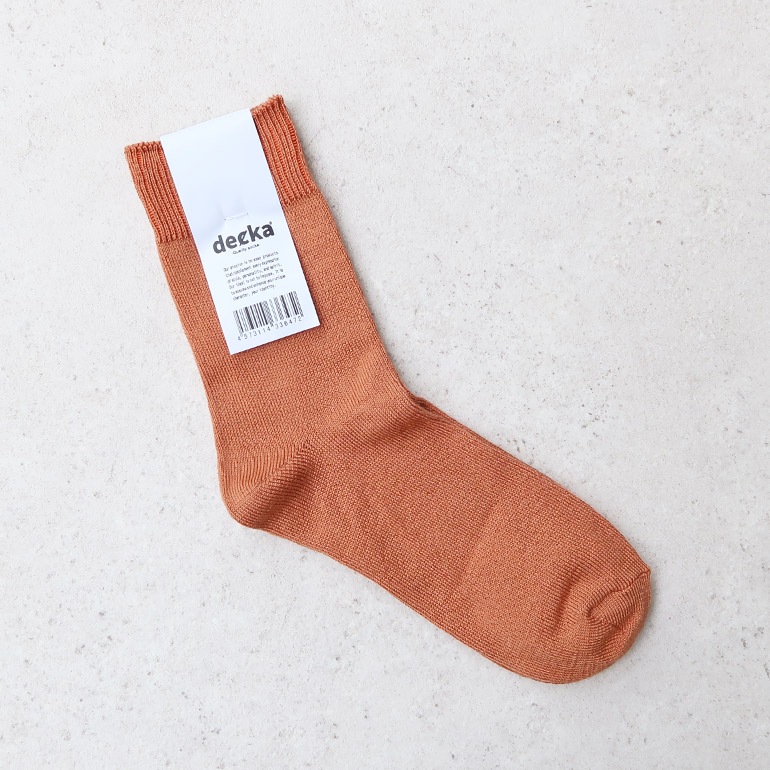 decka quality socks デカクォリティソックス｜Mercerized Socks GIZA Cotton テラコッタ