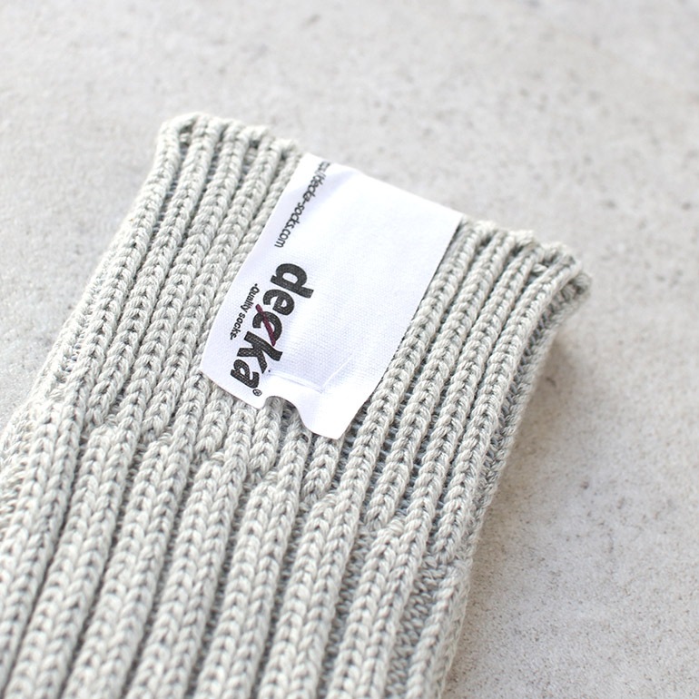 decka quality socks デカクォリティソックス｜CASED HEAVY WEIGHT PLAIN SOCKS フェザーグレー