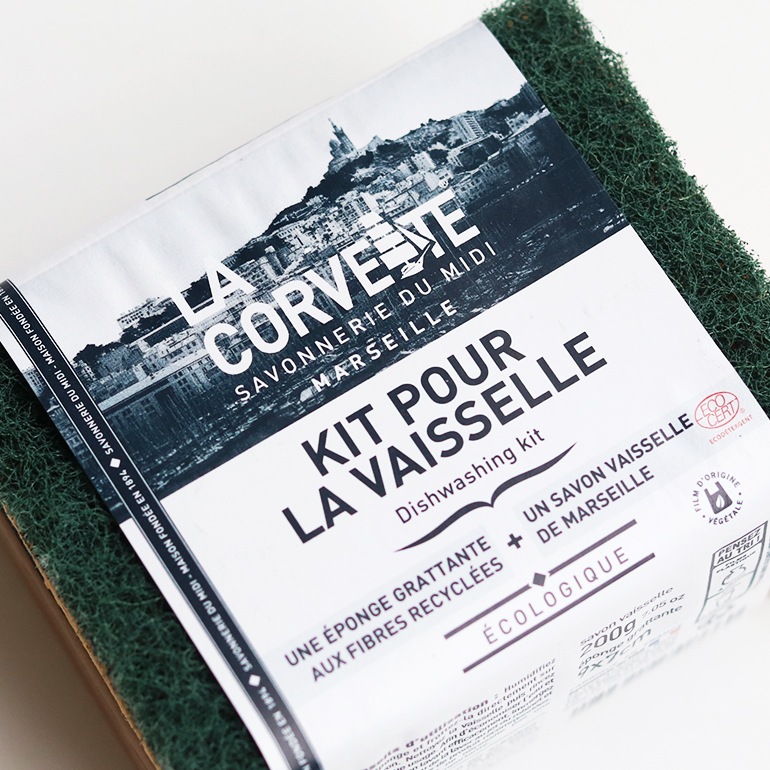 【取扱終了/在庫限り】LA CORVETTE ラ・コルベット｜ディッシュウォッシングキット (石鹸&スポンジ)