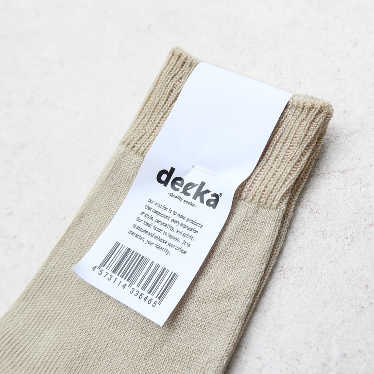 decka quality socks デカクォリティソックス｜Mercerized Socks GIZA Cotton グレージュ