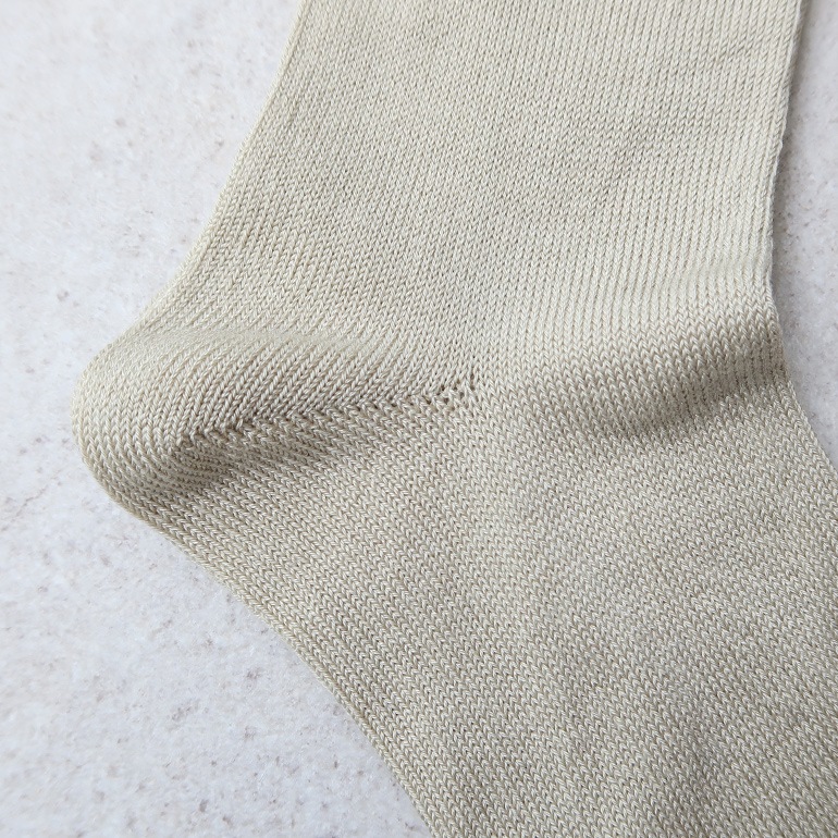 decka quality socks デカクォリティソックス｜Mercerized Socks GIZA Cotton グレージュ