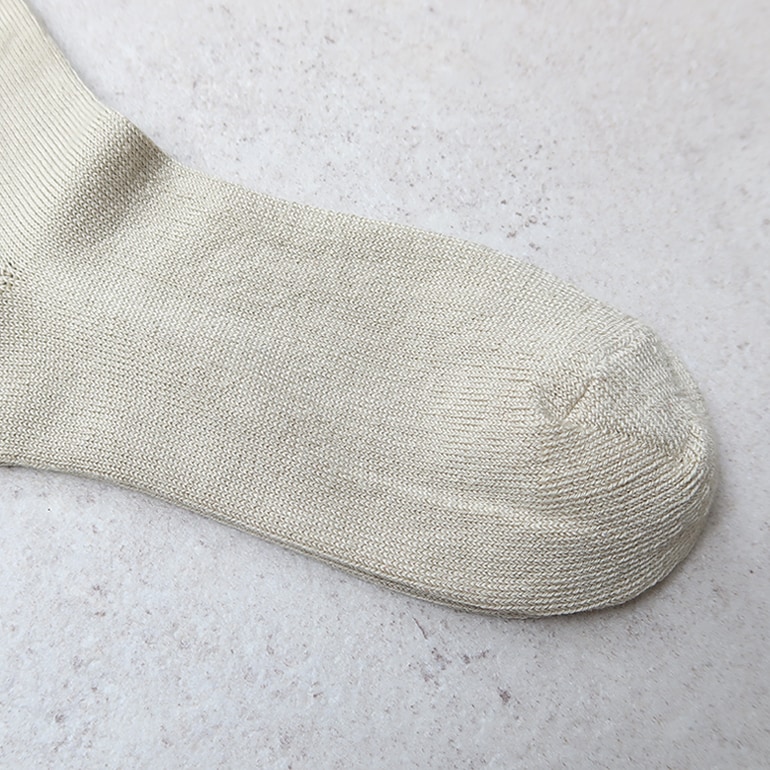 decka quality socks デカクォリティソックス｜Mercerized Socks GIZA Cotton グレージュ