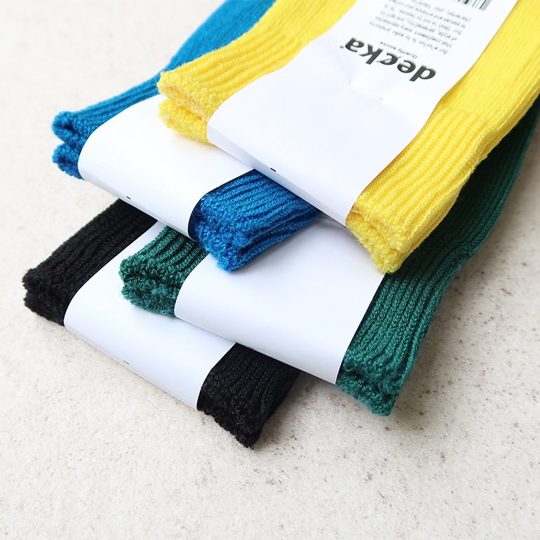 decka quality socks デカクォリティソックス｜Mercerized Socks GIZA Cotton イエロー