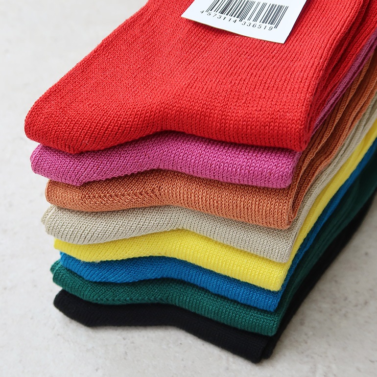 decka quality socks デカクォリティソックス｜Mercerized Socks GIZA Cotton イエロー