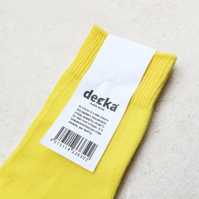 decka quality socks デカクォリティソックス｜Mercerized Socks GIZA Cotton イエロー