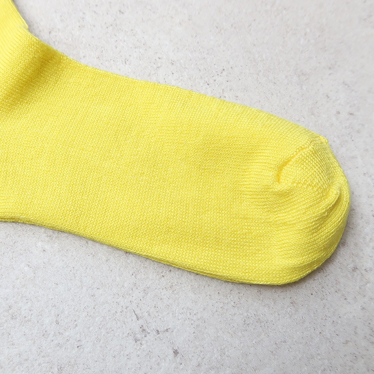 decka quality socks デカクォリティソックス｜Mercerized Socks GIZA Cotton イエロー