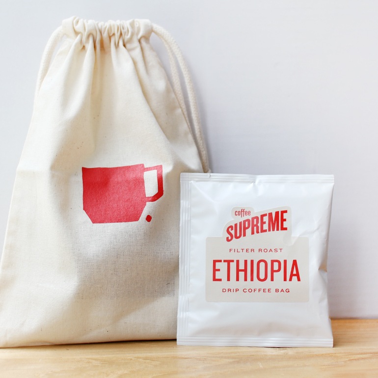 COFFEE SUPREME コーヒースプリーム｜ETHIOPIA 5 DRIP BAGS+GIFT BAG (ドリップバッグ5個入りギフトバッグセット)