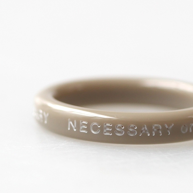 necessary or unnecessary ネセサリー オア アンネセサリー｜BUTTON RING 2　 ベージュ