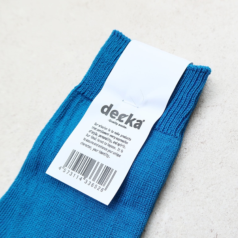 decka quality socks デカクォリティソックス｜Mercerized Socks GIZA Cotton ブルー